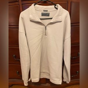 Abercrombie essentials oversized quarter zip cream (M) medium